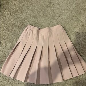 Elegant Pleated Pink Skirt